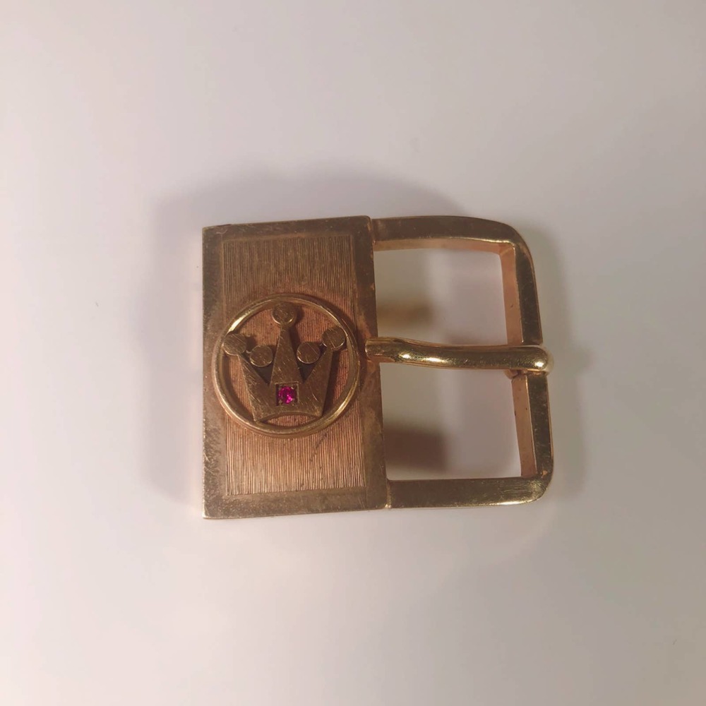 Vintage Simmons Karatclad Heavy Gold Plate Buckle - image 2